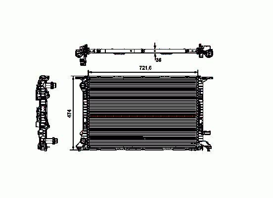 RADYATÖR 367700 A4 A5 Q5 2.7TDI 3.0 TDI 3.2FSI 3.0T FSI 08 MACAN (720X468X36)
