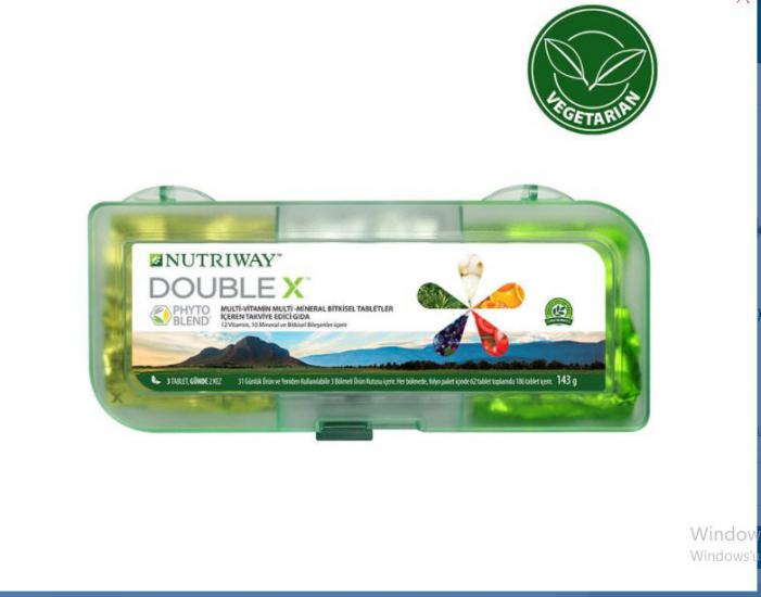 Amway Double X 31 günlük ürün Nutriway™3 Bölmeli Kutuda 31 Günlük Ürün ( 186 Tablet)