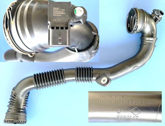 TURBO HORTUMU 144600867R MEGANE IV-TALİSMAN 1.6 DCİ ( BASINÇ KAPTÖRÜ ÜZERİNDE )