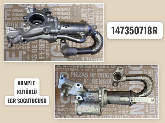 EGR SOĞUTUCUSU ( KOMPLE KÜTÜKLÜ ) 147350718R MEGANE III FLUENCE