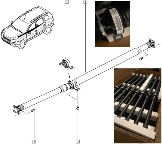 KARDAN MİLİ + DİNGİL ARA TAKOZ KOMPLE DUSTER (370002820R-397740385R)