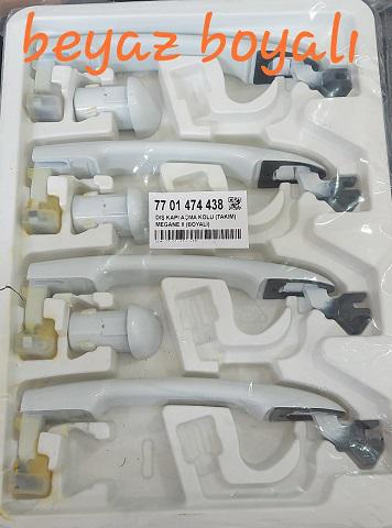 KAPI AÇMA KOLU TAKIMI DIŞ 7701474438 MEGANE II (BEYAZ BOYALI)