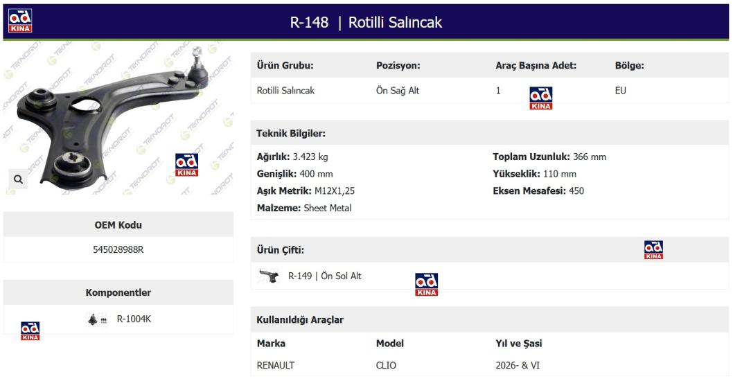 SALINCAK R148 CLIO-VI (2025-)