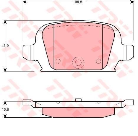 DİSK BALATA ARKA GDB1412 CORSA-C 16 JANT 1.3 CDTI (00-)