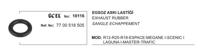 EKSOZ ASKI LASTİĞİ 10116 R12 7700518505
