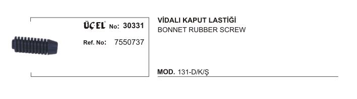 KAPUT AYAR LASTİĞİ 30331 DKS VİDALI 7550737