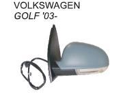 Volkswagen Golf 5 Ön Sağ Dış Dikiz Aynası Sinyalli Kesik Cam Elektrikli Isıtmalı Primerli