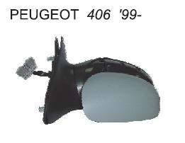 Peugeot P406 Ön Sağ Dış Dikiz Aynası 1999 2003 Elektrikli Isıtmalı Sensörlü