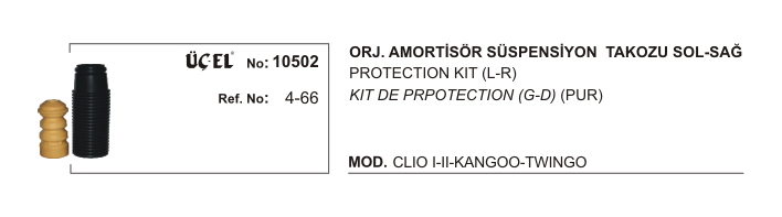 AMORTİSÖR TAKOZ KÖRÜK TAKIMI 10502 CLIO-II KANGO TWINGO
