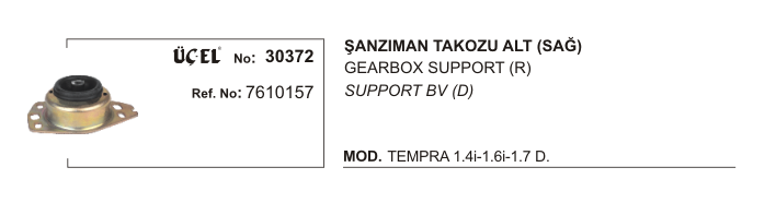 ŞANZUMAN TAKOZU ALT 30372 TEMPRA TIPO 1.1 1.4 1.6 1.7 DS 7610157