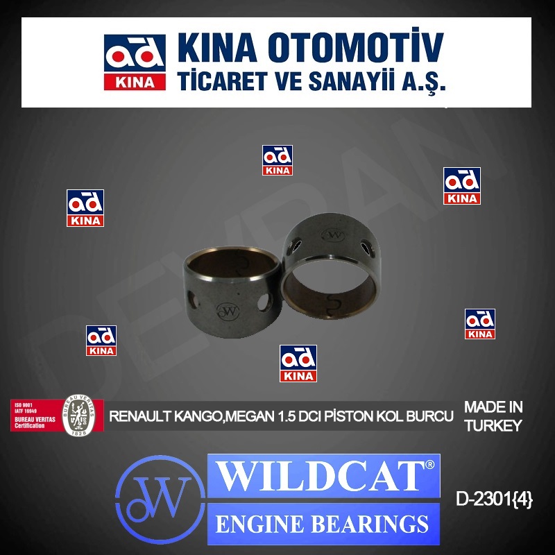 PİSTON KOL BURCU TAKIM 4060STD 26MM DÜZ MEGANE CLIO KANGO 1.5DCI (K9K)